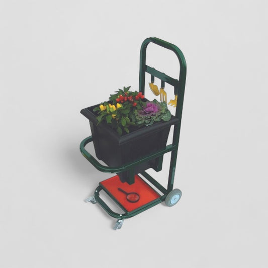 Single garden planter trolley
