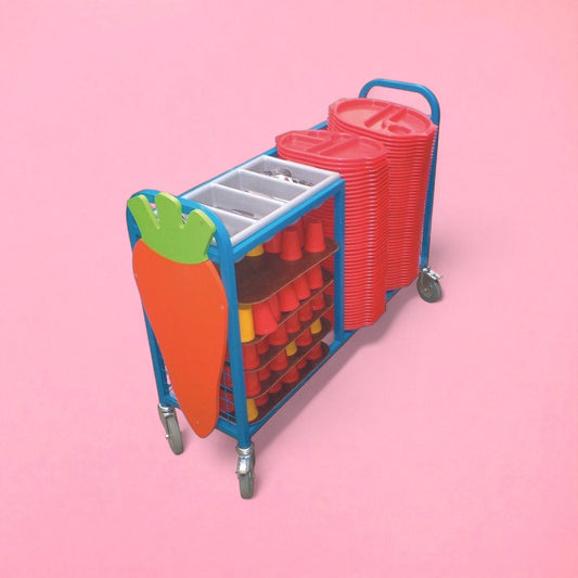 Cutlery trolley open side