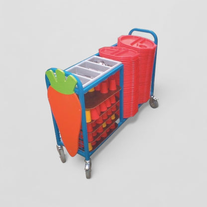 Cutlery trolley open side