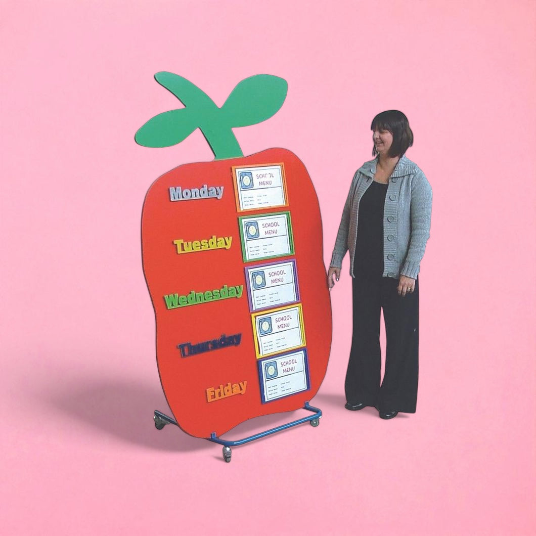 The giant apple weekly menu board