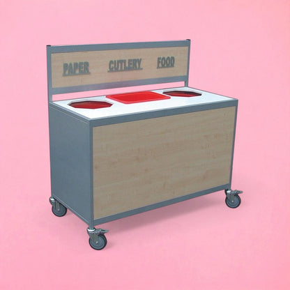 Food waste & recycling clearing trolley