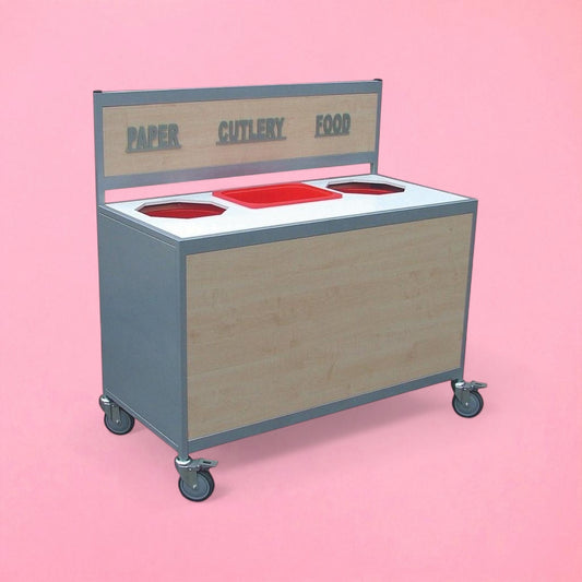 Food waste & recycling clearing trolley