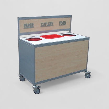 Food waste & recycling clearing trolley