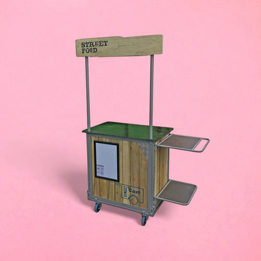 Portable street food cooking trolley