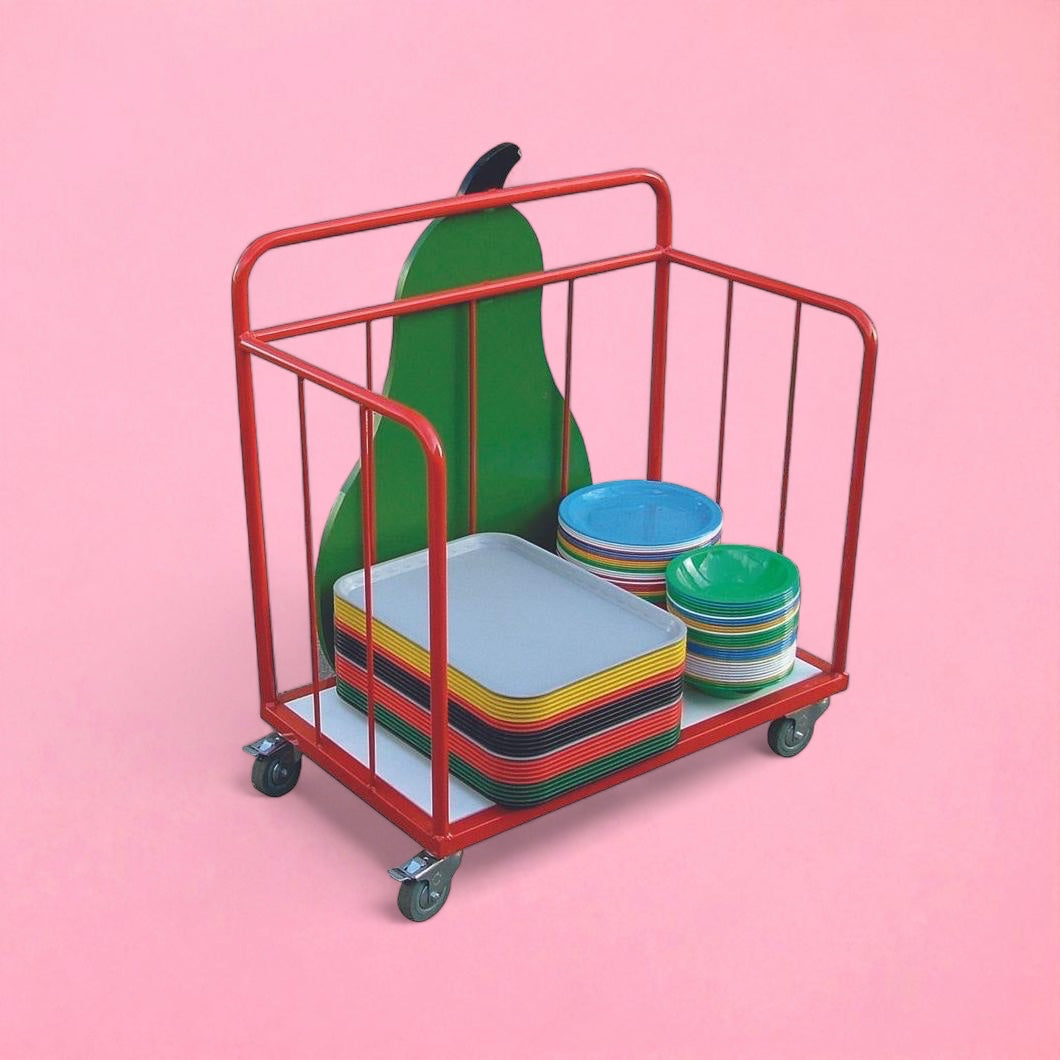Compact nesting tray trolley