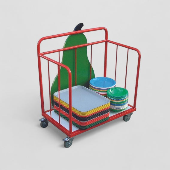Compact nesting tray trolley