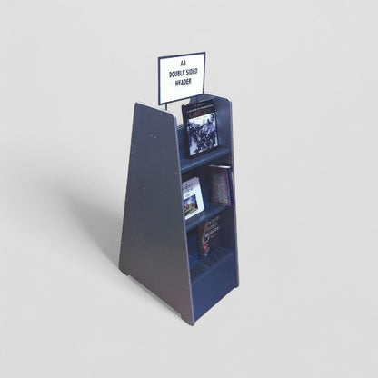 3 shelf double sided book display unit