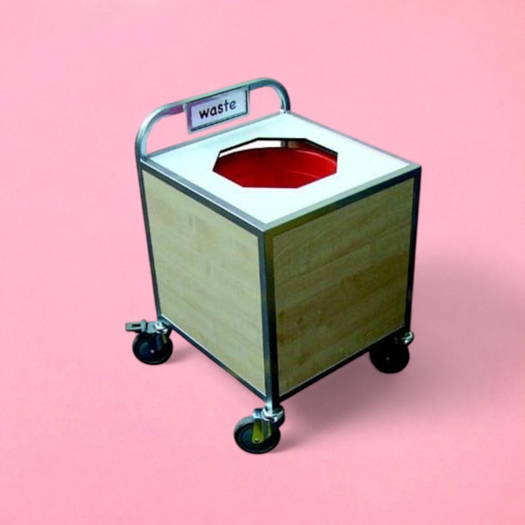 Basics stainless steel frame small clearing trolley