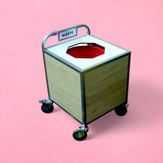 Basics stainless steel frame small clearing trolley