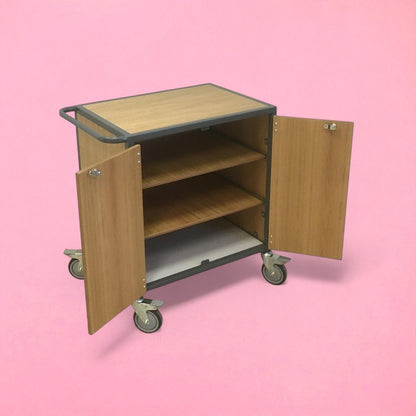 Locking cupboard trolley