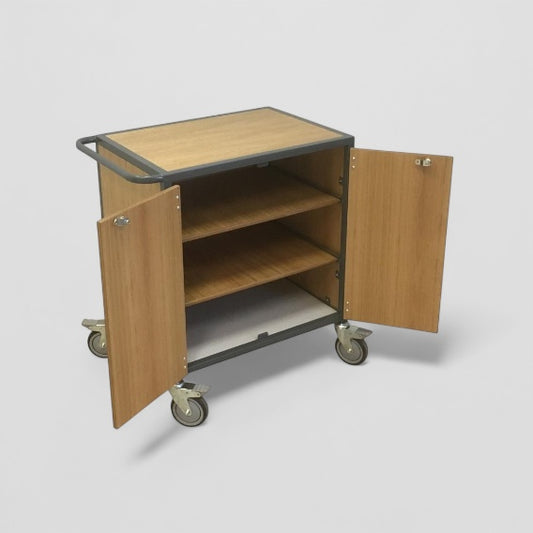 Locking cupboard trolley
