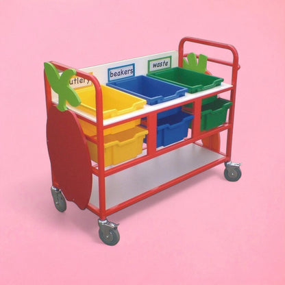 Small basic waste clearing trolley