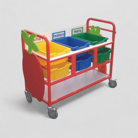 Small basic waste clearing trolley