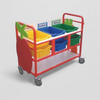 Small basic waste clearing trolley