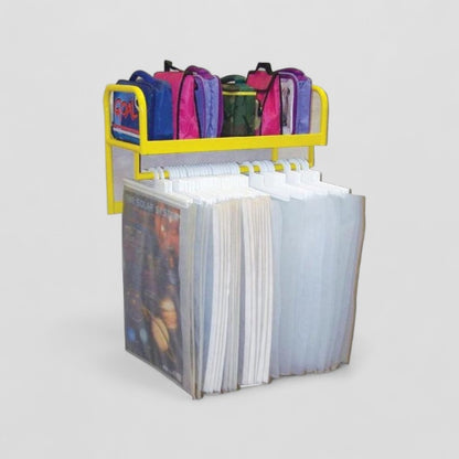 Wall mounted large book hanging rack