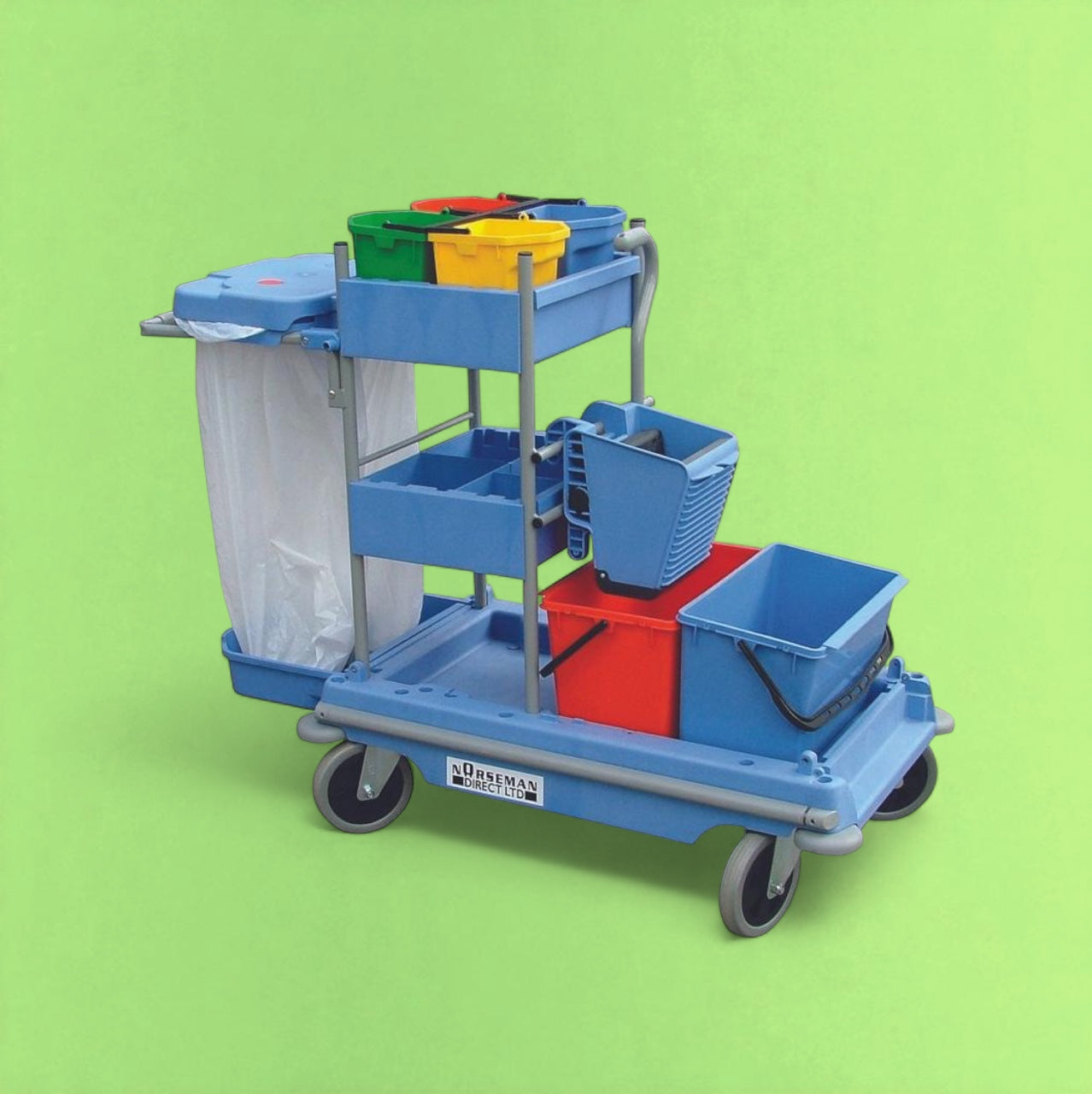 Multi function cleaning trolley