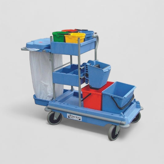 Multi function cleaning trolley