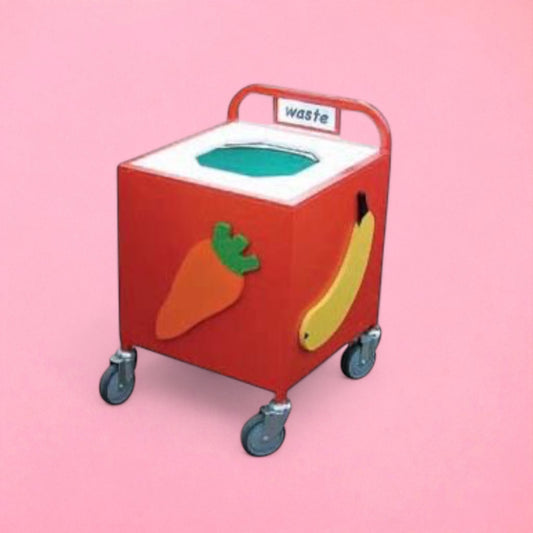 Compact waste trolley