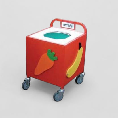 Compact waste trolley