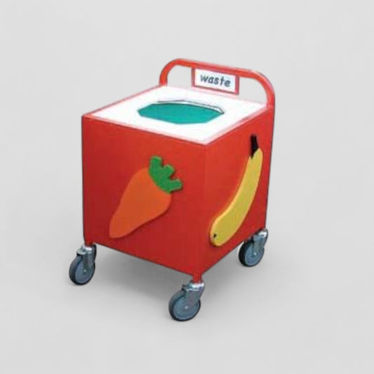 Compact waste trolley