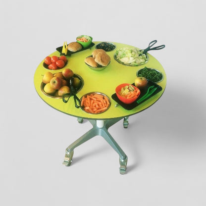 Fold away salad station