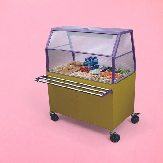 Single sided salad bar full hygiene shield