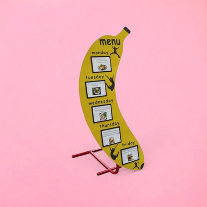 Banana weekly menu board