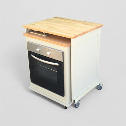 Wood panelled nesting cooker trolley