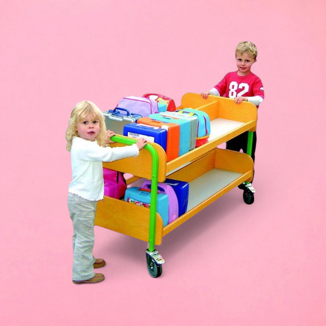 Double 40 lunchbox trolley 2 tier