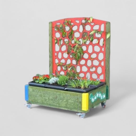 Garden box with trellis