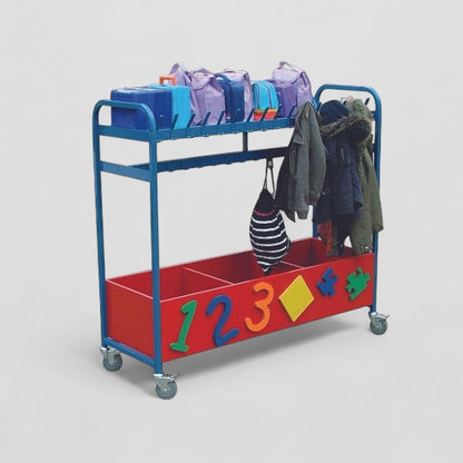 School cloakroom box trolley