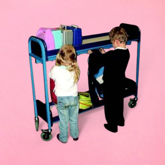 Standard 10 lunchbox & 10 hooks cloakroom trolley