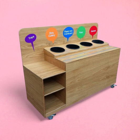 Wood clearing trolley