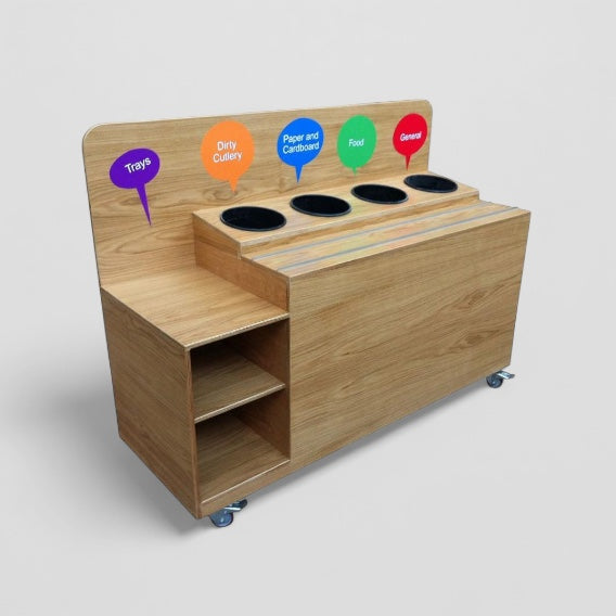 Wood clearing trolley