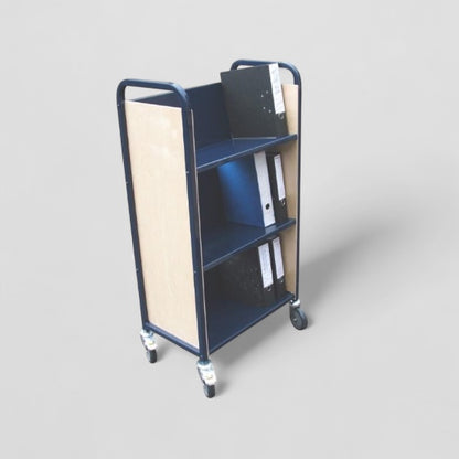 3 shelf lever arch file trolley