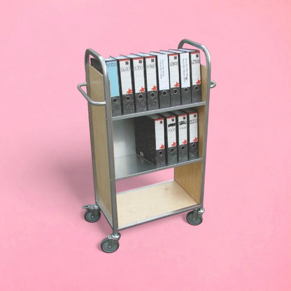 2 shelf book/file trolley