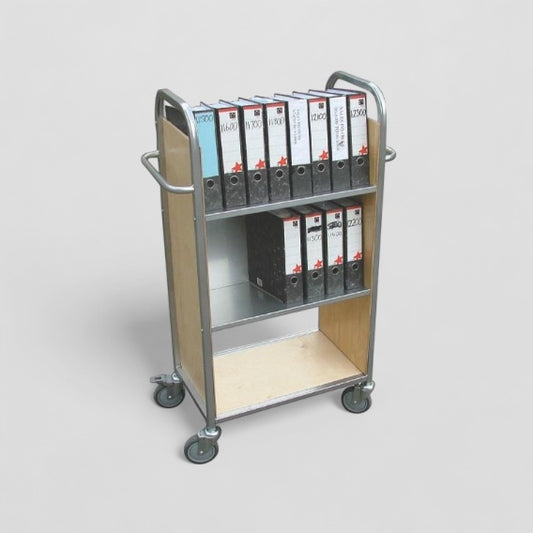 2 shelf book/file trolley