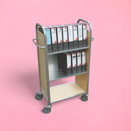 3 shelf trolley with flat base