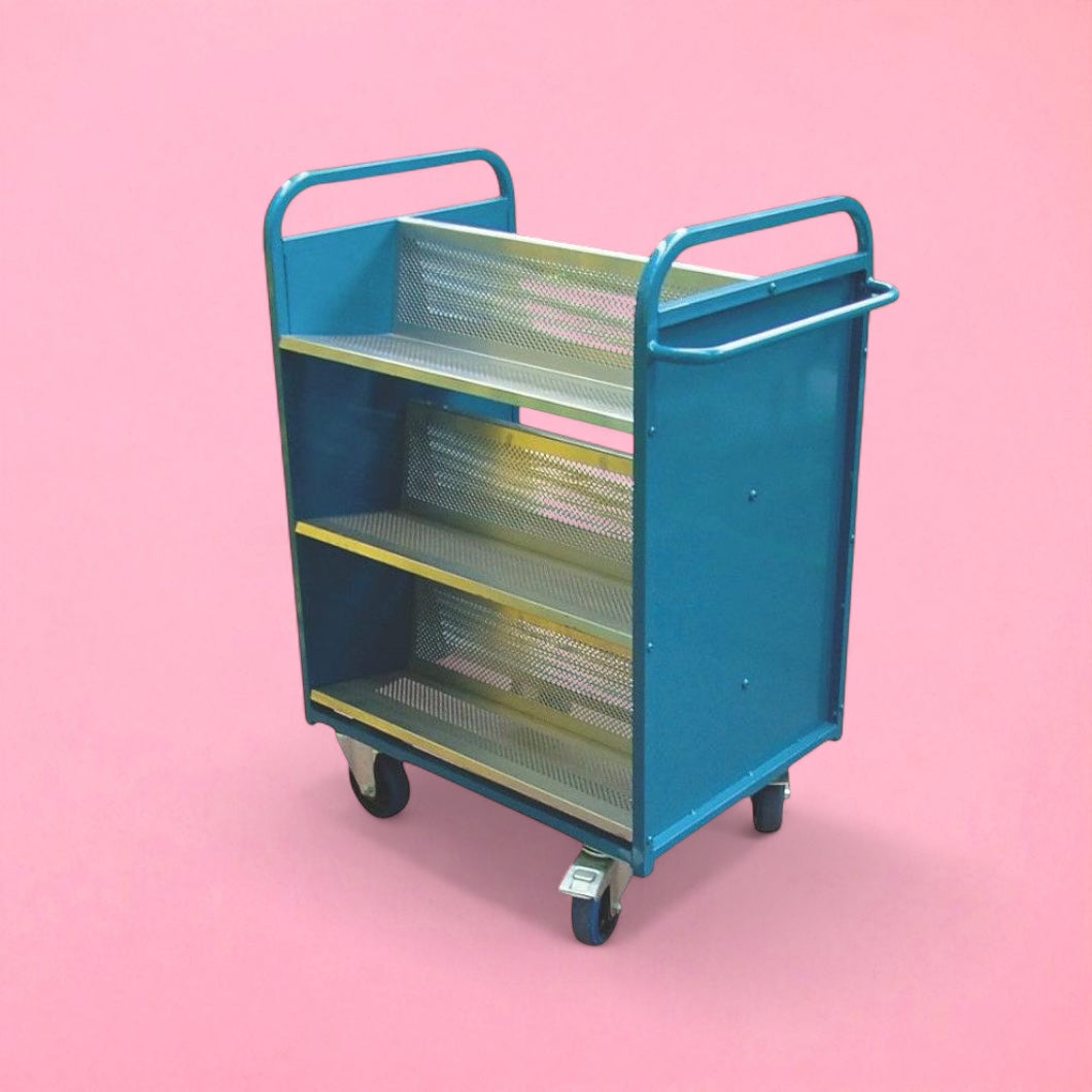 Aluminium extra wide book trolley