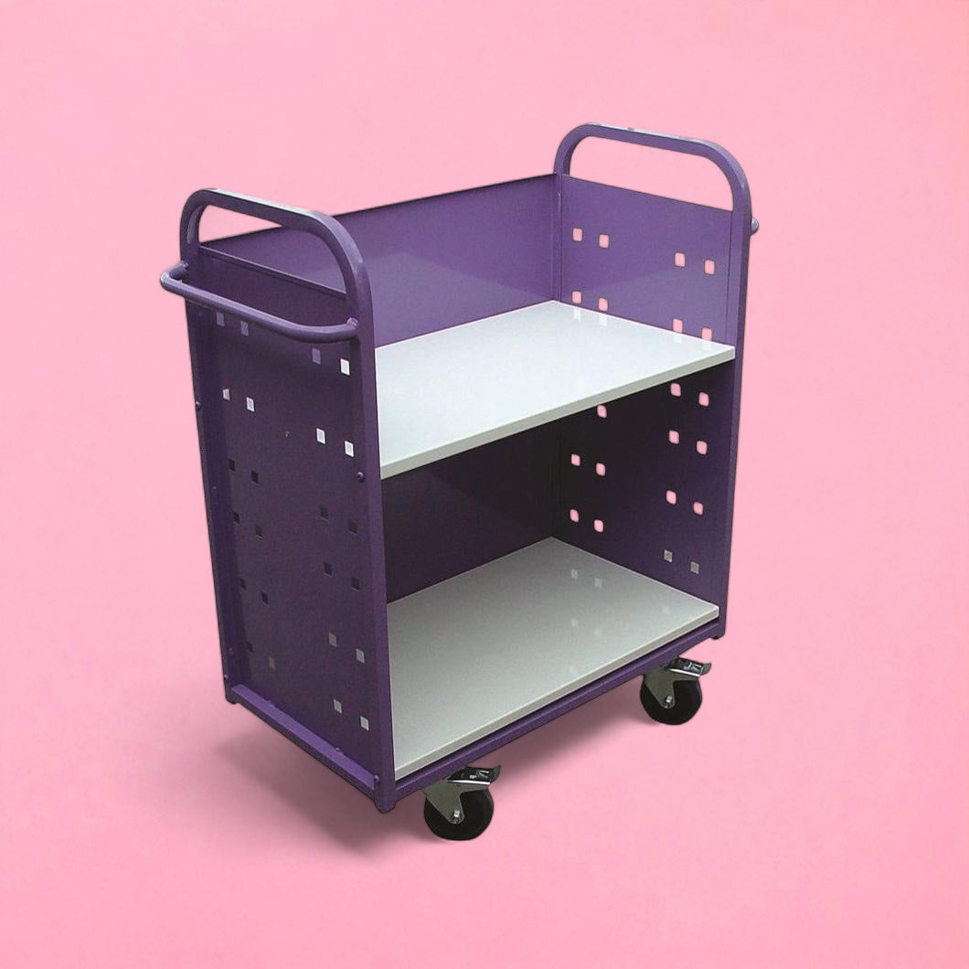 Aluminium 2 shelf trolley