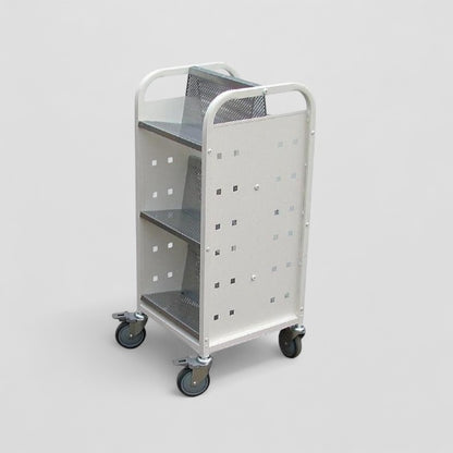 Compact desk side aluminium trolley