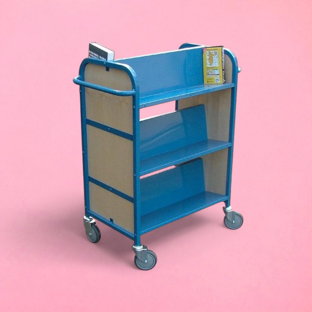 Double sided aluminium & wood trolley