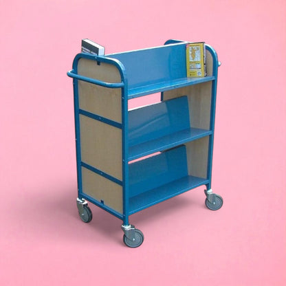 Double sided aluminium & wood trolley