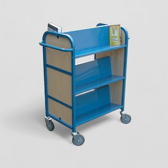 Double sided aluminium & wood trolley