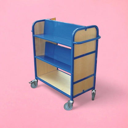 Wood & aluminium book trolley