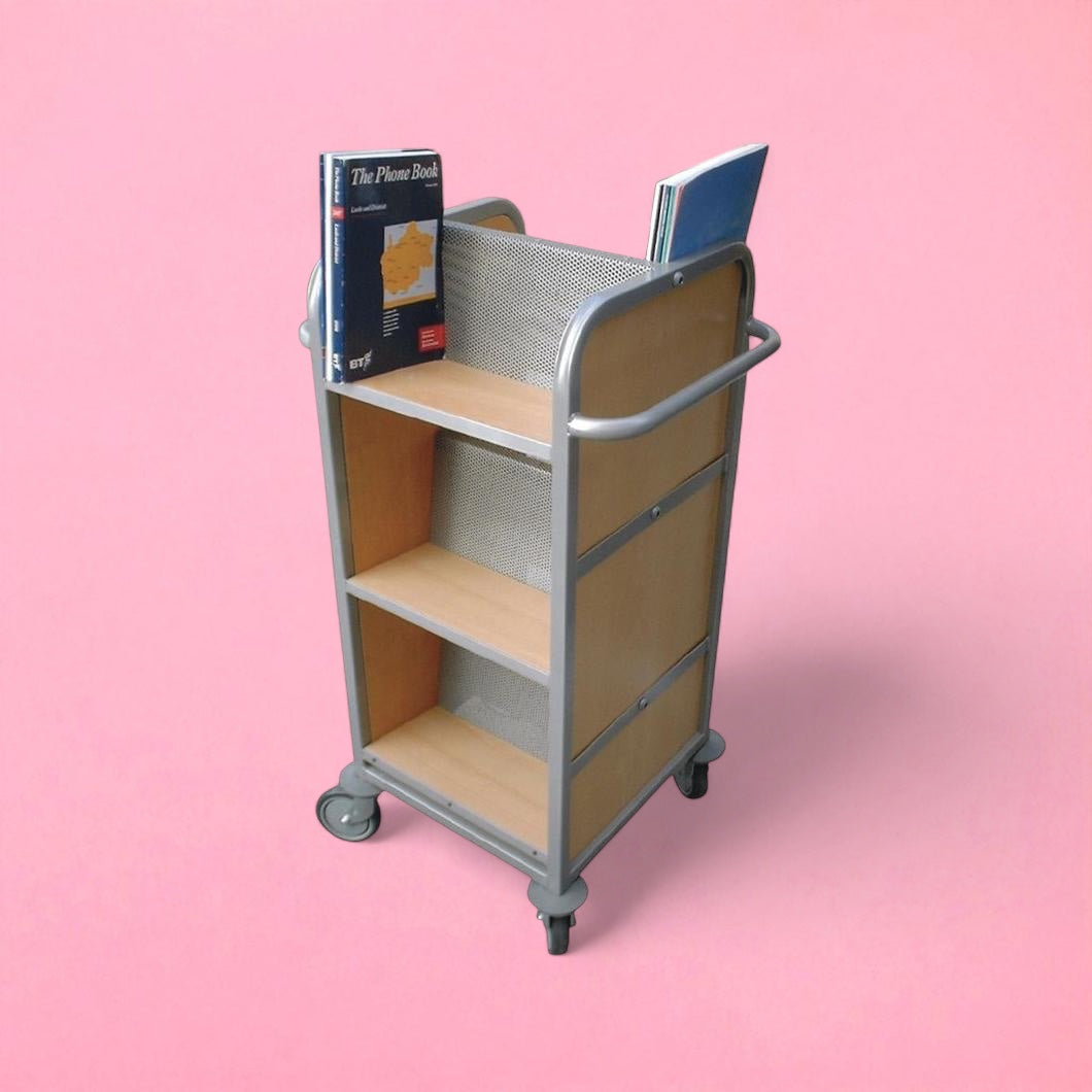 Double sided desk side trolley
