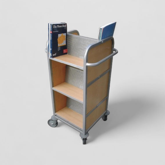 Double sided desk side trolley
