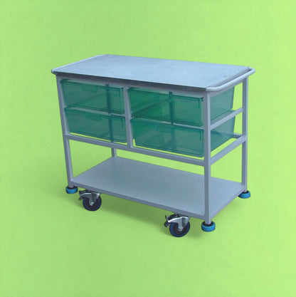 Aluminium cleaning trolley