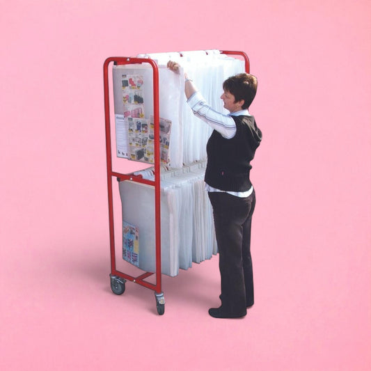 Large double tier big book trolley