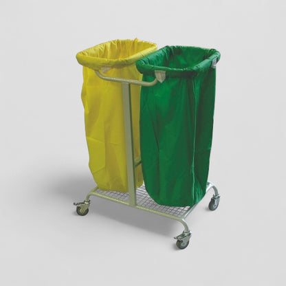 Double bag laundry trolley
